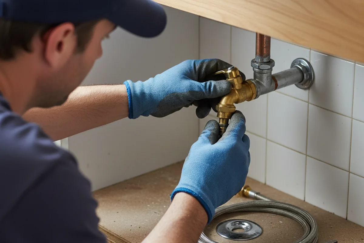 Shutoff valve and fitting work during Emergency Plumbing in Nolanville